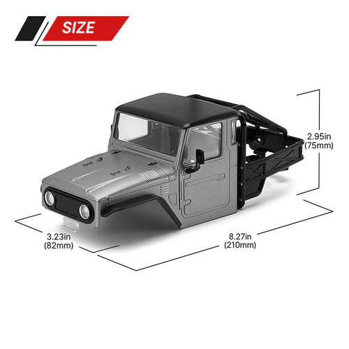 1/18 TRX4M ディフェンダー ブロンコ用 IR40 ハーフトラック ハードプラスチックボディ ケージ付き  IR40(各色）