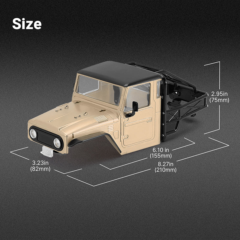 1/18 TRX4M ディフェンダー ブロンコ用 IR40 ハーフトラック ハードプラスチックボディ ケージ付き  IR40(各色）