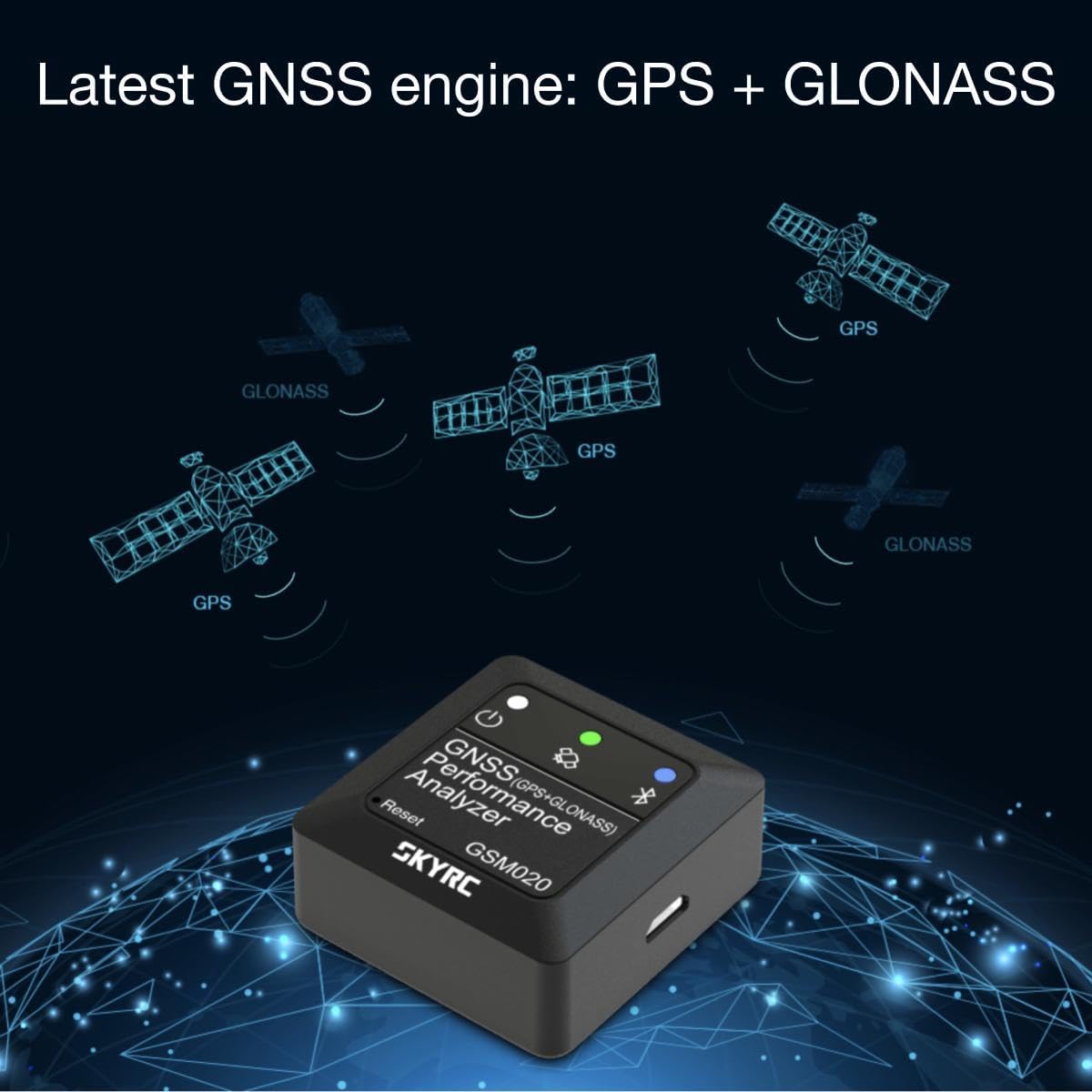 SKYRC GNSS パフォーマンスアナライザー GSM020 GPS + GLONASS GPSスピードセンサー　SK-500023
