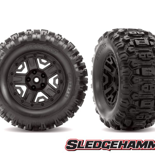 トラクサス 1/10 スレッジハンマータイヤ＆5スポーク2.8インチ