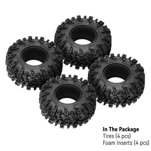 INJORA 1.0インチ スワンプクロー M/T タイヤ (56mm/64mm) (T1021/T1019)