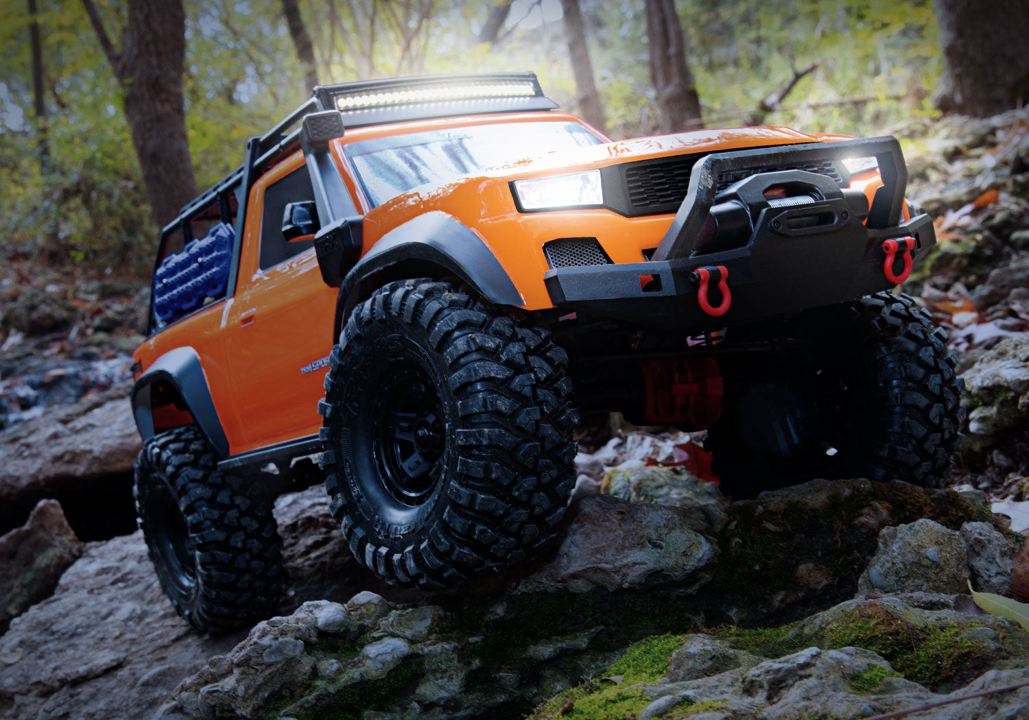 【　タイヤホイール4本付き！　】トラクサス　1/10　TRX4　Mad Terrain TRAXX クリップレス　RTR　LEDライト付き　オレンジ　traxxas 82034-4