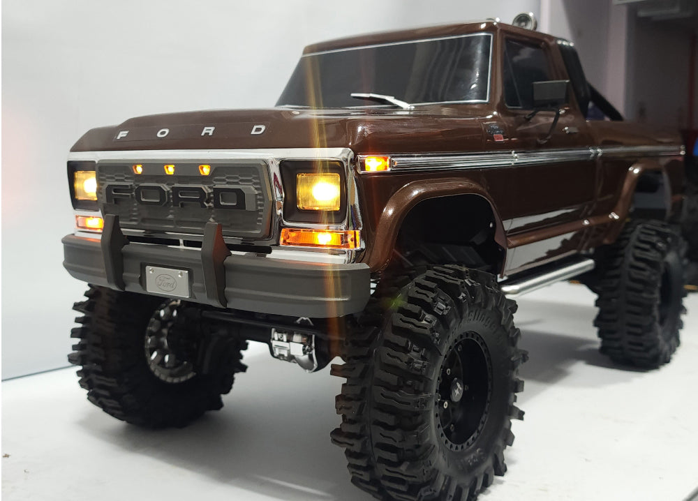 H-TECH Traxxas TRX-4 Ford F150 Ranger 92046-4用 NCアルミグリル（LED付き）