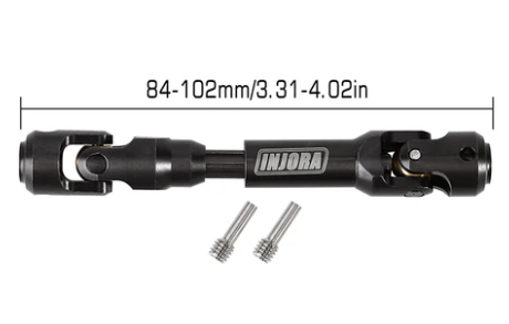 INJORA 1/10スケールRCカークローラー用 スチール製高耐久 ドライブシャフト