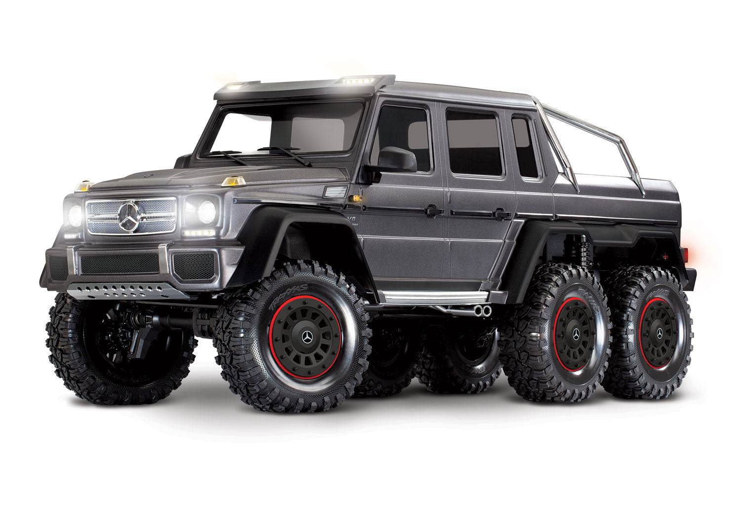 【　トラクサスリンク モジュール 6511 付属　】トラクサス　TRX6　メルセデスベンツ　G63　6×6　RTR　マットシルバー　クリップレスボディ　88096-4_SLVR