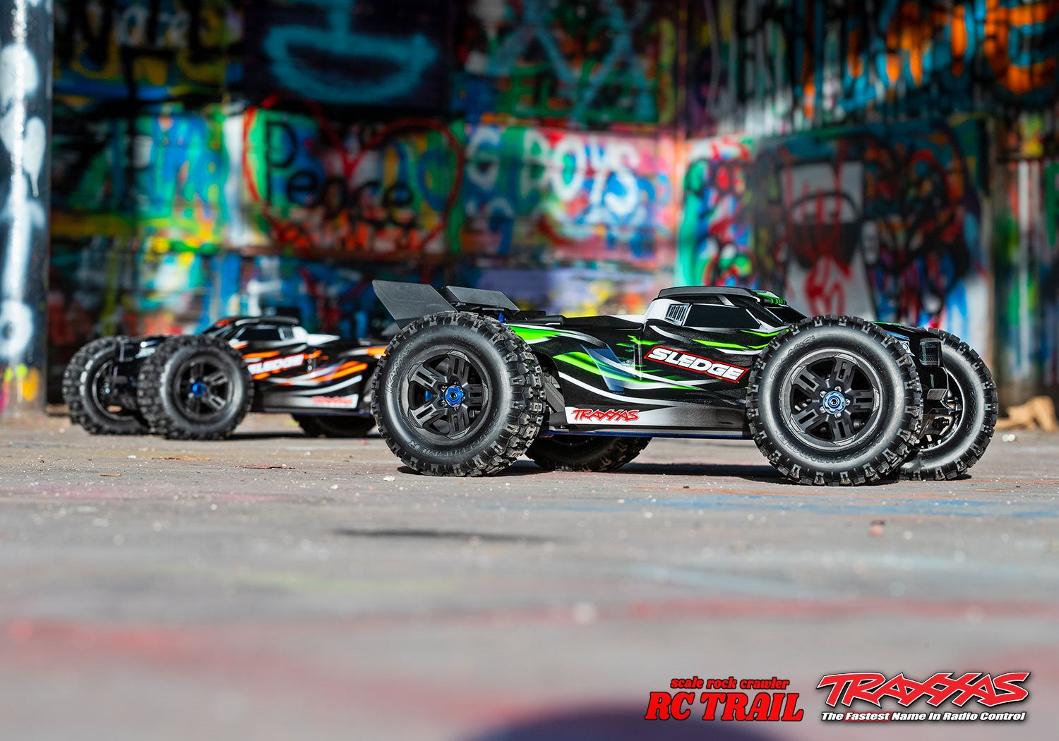 NEW！ トラクサス Sledge RTR グリーン 6S 4WD　ブラシレス 1/8 モンスタートラック　VXL-6s 　TQi2.4GHzプロポ付き　95076-4 - RCTRAIL