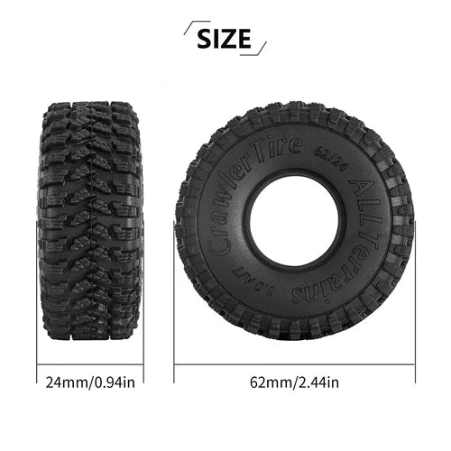 INJORA 1.0 インチ 62*24mm S4 全地形タイヤ (T2450)