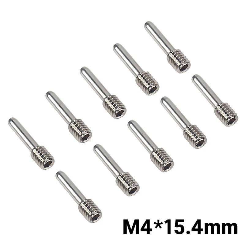 1/10 RCクローラー用 ステンレススチール M3 M4 ヘッドレス六角ドライブシャフト スクリューピン  10個入り CRAW18294(A,B,C,D)