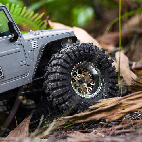 1/18～1/24 TRX4M SCX24 FCX24　ミニクローラー用 1.0インチ キング トレッカー A/T タイヤ (4本)（スーパーソフトラバー） (62*22mm) (T1014)