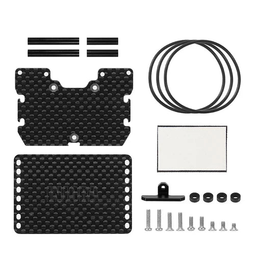 1/18 TRX4M用　ダブルデッカー カーボンファイバートレイ バッテリー ESC レシーバートレイ　4M-103