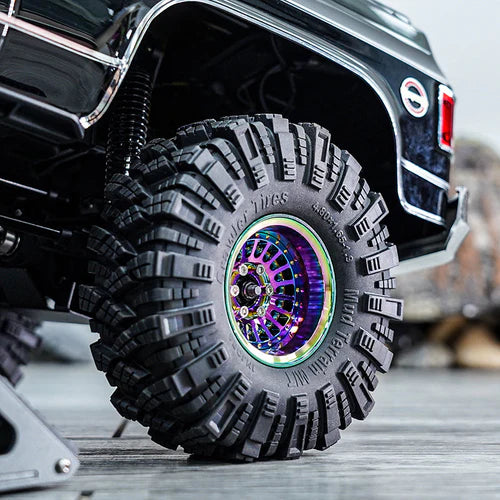 1/10 RCクローラー用　タービン 1.9インチ アルミビードロックホイール オフセット -10mm (4本)