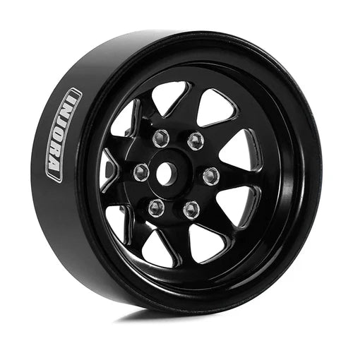 1.3インチ スタンプスチールホイール - 4.05mmオフセット 1/24 1/18 RCクローラー用 (W1312) YQW-1312BK 各色