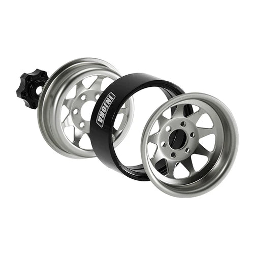 1.3インチ スタンプスチールホイール - 4.05mmオフセット 1/24 1/18 RCクローラー用 (W1312) YQW-1312BK 各色