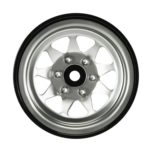 1.3インチ スタンプスチールホイール - 4.05mmオフセット 1/24 1/18 RCクローラー用 (W1312) YQW-1312BK 各色