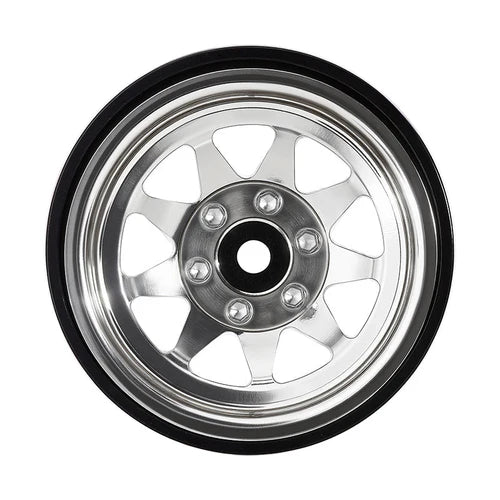 1.3インチ スタンプスチールホイール - 4.05mmオフセット 1/24 1/18 RCクローラー用 (W1312) YQW-1312BK 各色