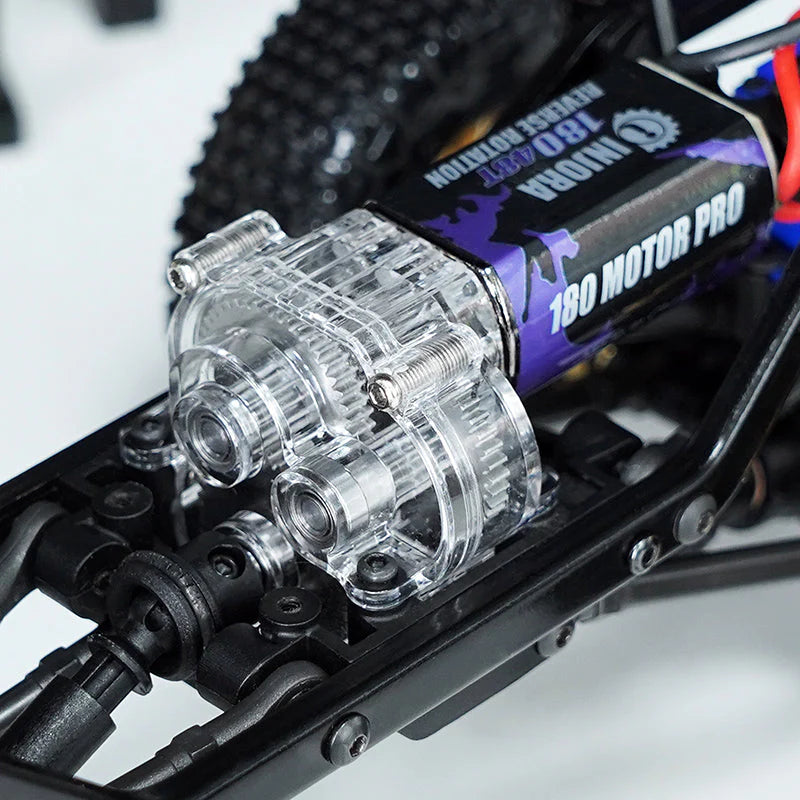 1/18 TRX4M用 アクリルハウジング付きトランスミッション