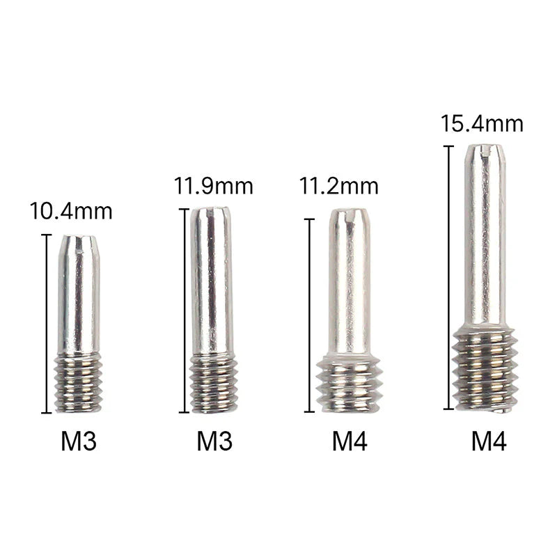 1/10 RCクローラー用 ステンレススチール M3 M4 ヘッドレス六角ドライブシャフト スクリューピン  10個入り CRAW18294(A,B,C,D)