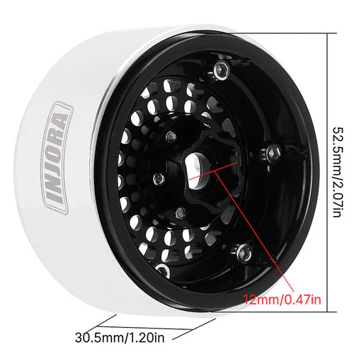 1/10 RCクローラー用　タービン 1.9インチ アルミビードロックホイール オフセット -10mm (4本)