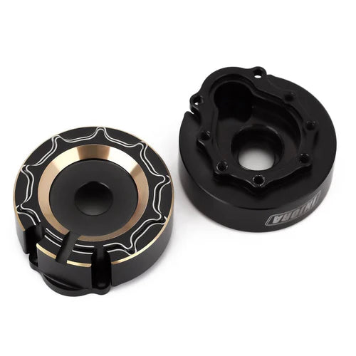 INJORA TRX-4 TRX-6用  黒真鍮製カウンターウェイト アウターポータルドライブハウジング 104g/個 #8251