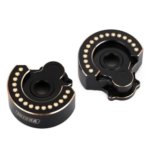 INJORA TRX-4 TRX-6用　 黒真鍮製カウンターウェイト アウターポータルドライブハウジング 94g/個　#8251