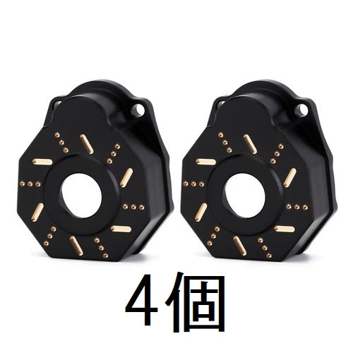 INJORA 49g/個 黒真鍮製アウターポータルドライブハウジング #8251 TRX-4 TRX-6用