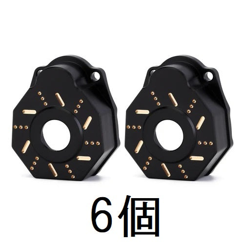 INJORA 49g/個 黒真鍮製アウターポータルドライブハウジング #8251 TRX-4 TRX-6用