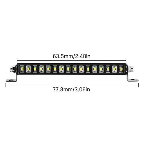1/18 TRX4M ディフェンダー用 16LED メタルルーフライト Yワイヤー付き