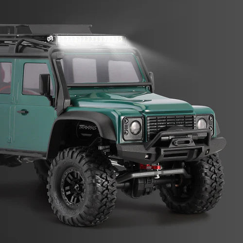 1/18 TRX4M ディフェンダー用 16LED メタルルーフライト Yワイヤー付き
