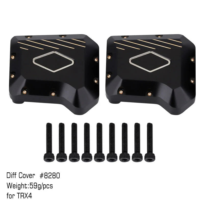 INJORA TRX-4用　ブラックコーティング 真鍮製デフカバー #8280