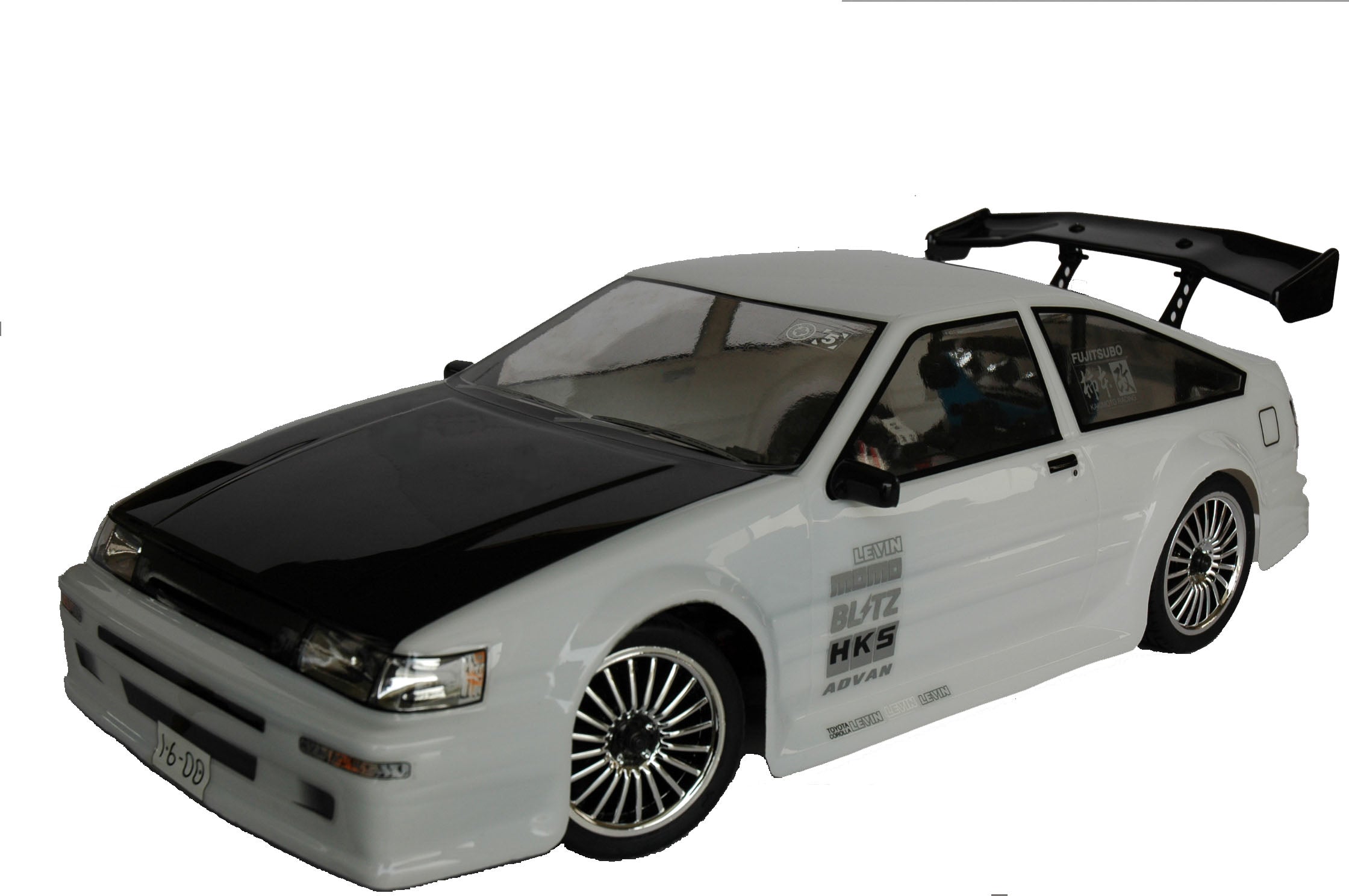 1/10 ツーリングカー、ドリフトカー用ボディ トヨタ AE86 レビン TT01、TT02、ルーキードリフト RD2.0