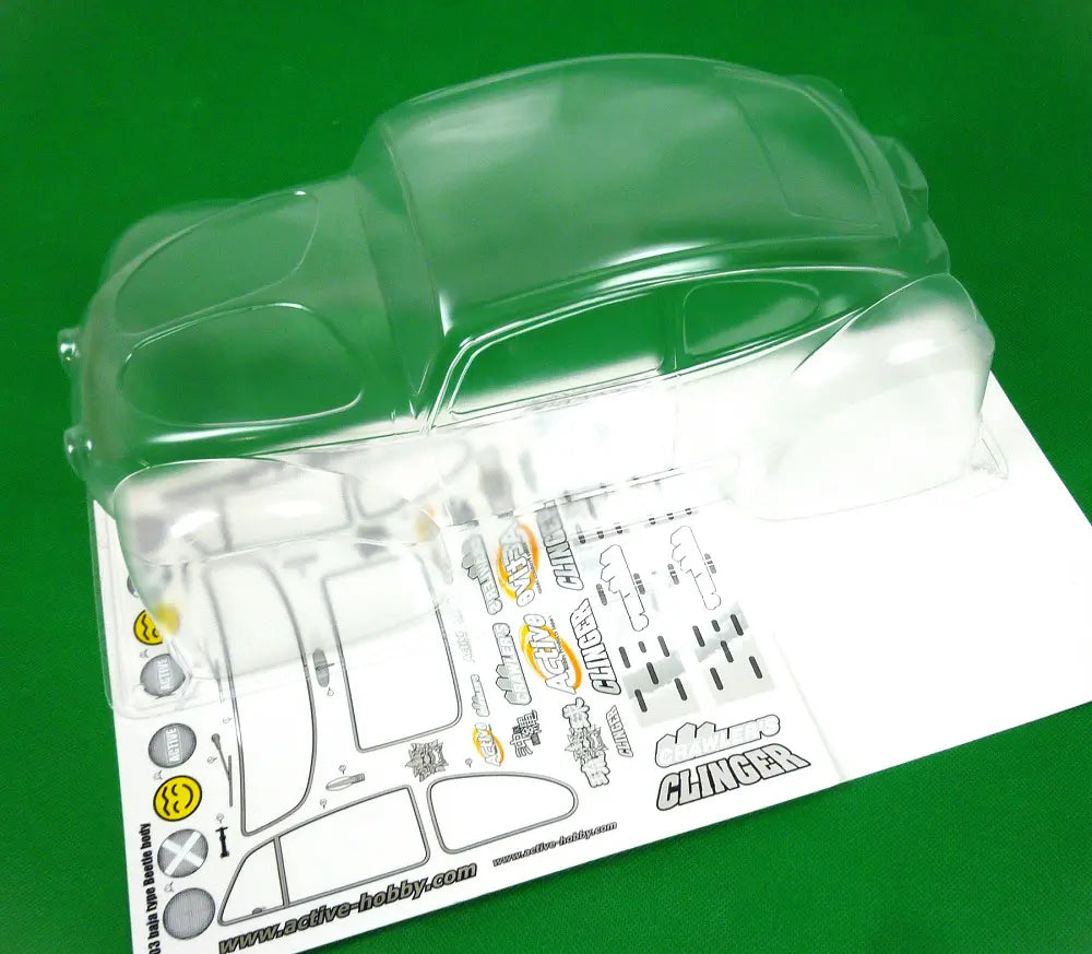 1:10 ラジコンカー用 クリアボディ VWビートル （モンスタートラックまたはクローラー用） M2335