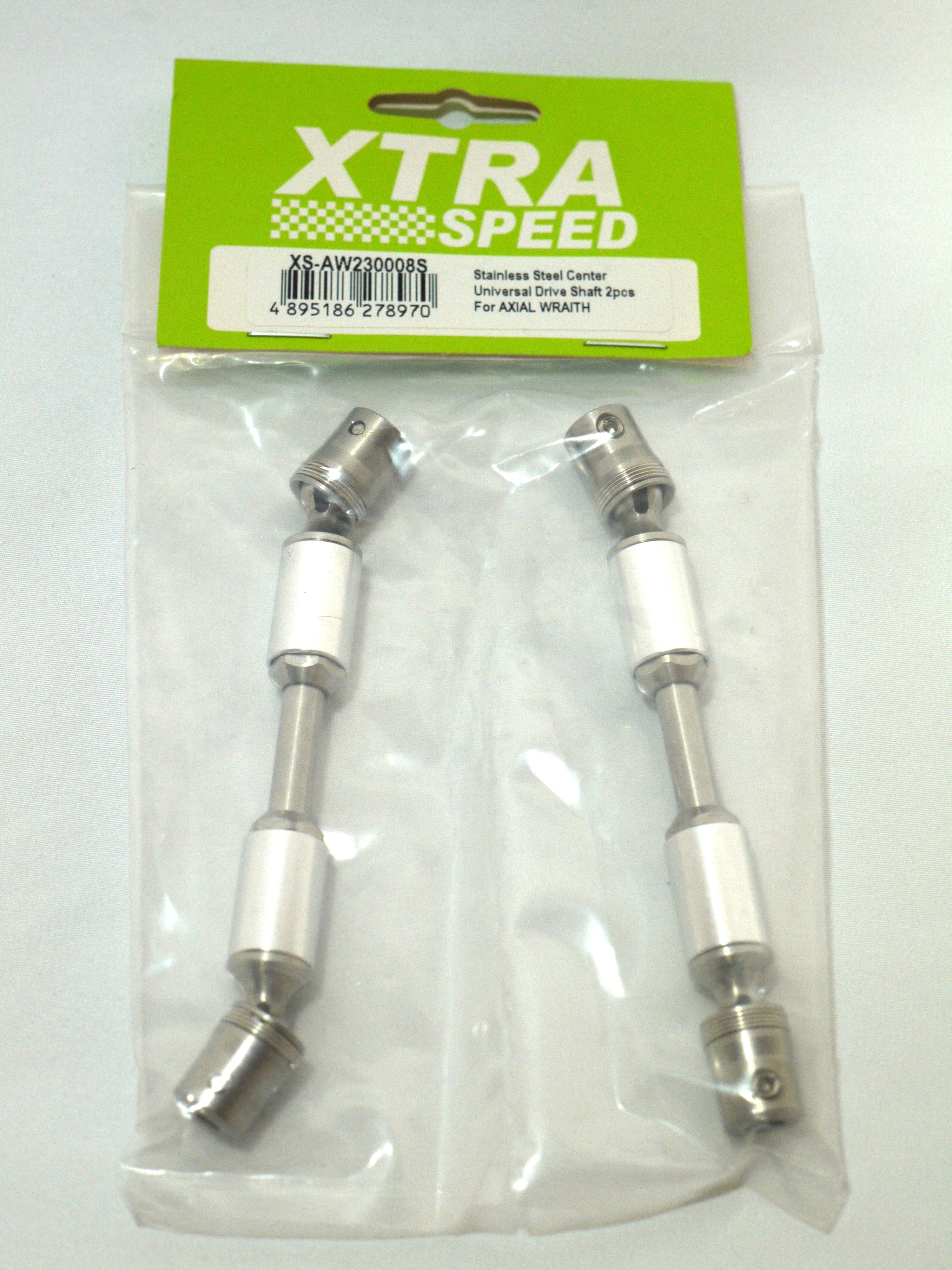 Xtra Speed アキシャル レイス用 ステンレス製 センターユニバーサルドライブシャフト XS-AW230008S