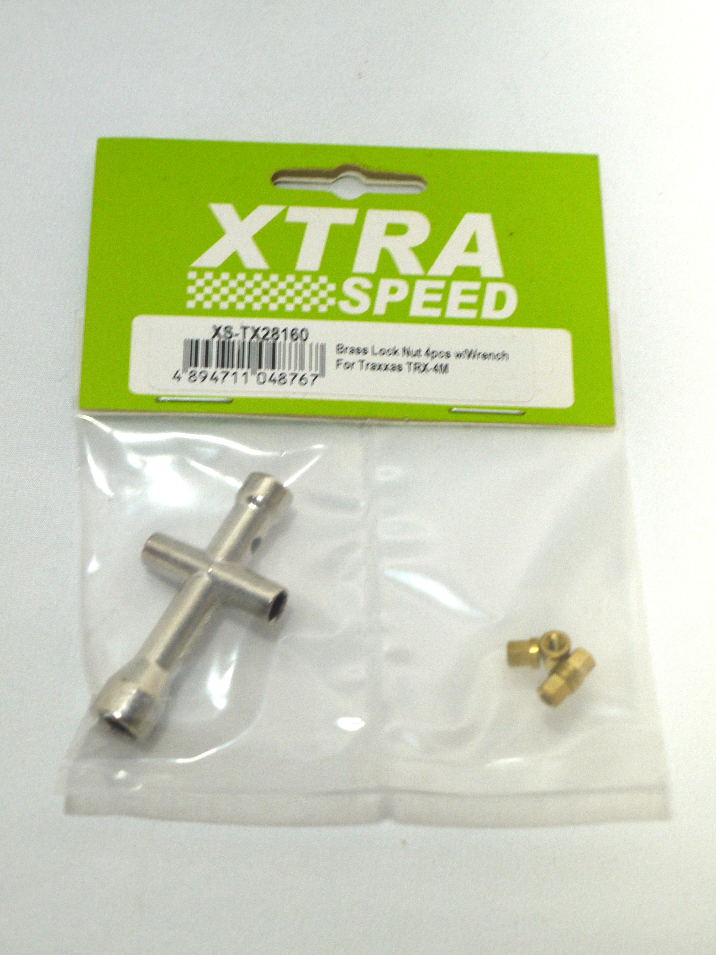 Xtra Speed トラクサス TRX4M 真鍮製ロックナットレンチ 4個 XS-TX28160