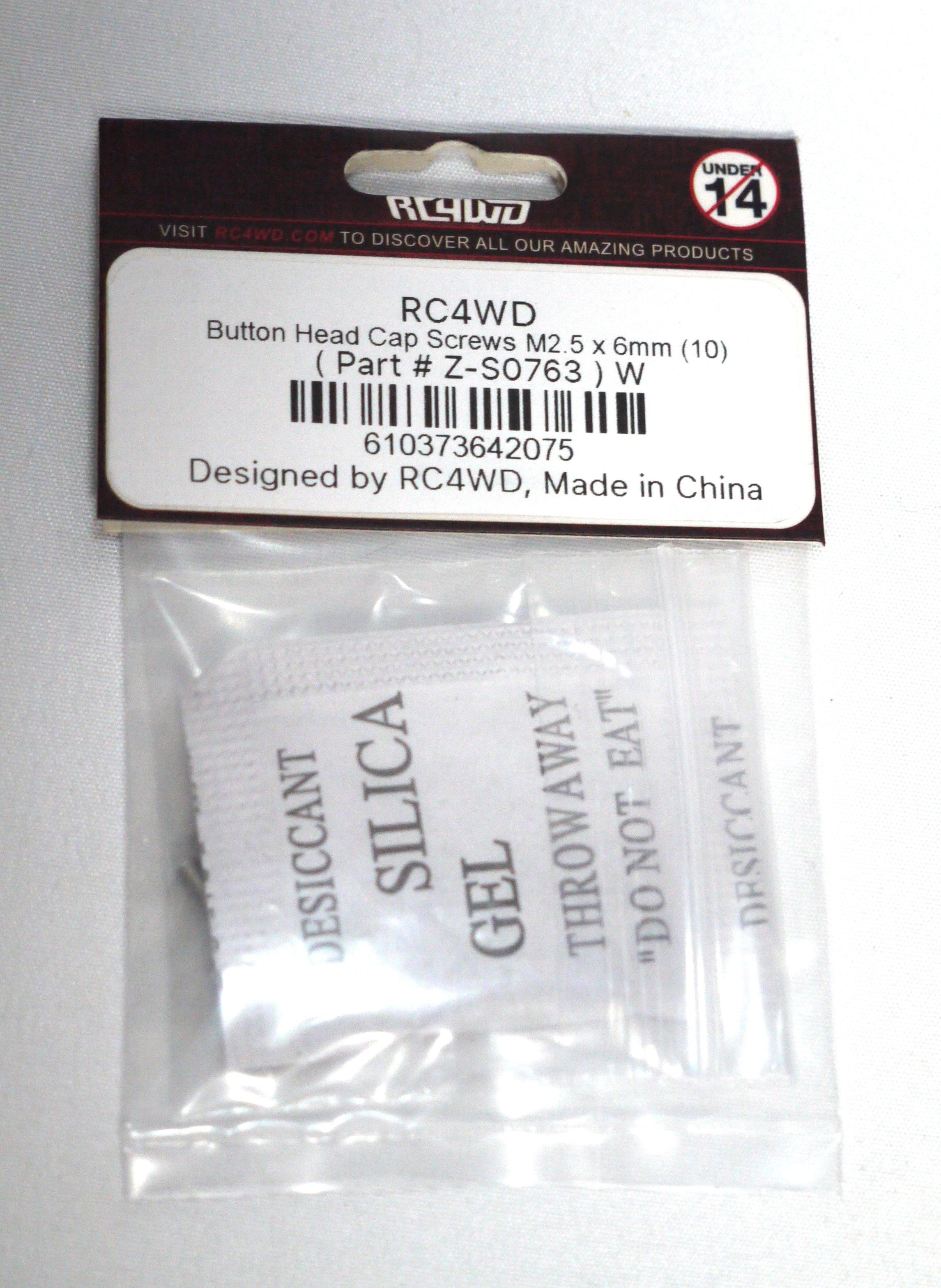 RC4WD ボタンヘッドキャップビス M2.5x6mm 10個 Z-S0763