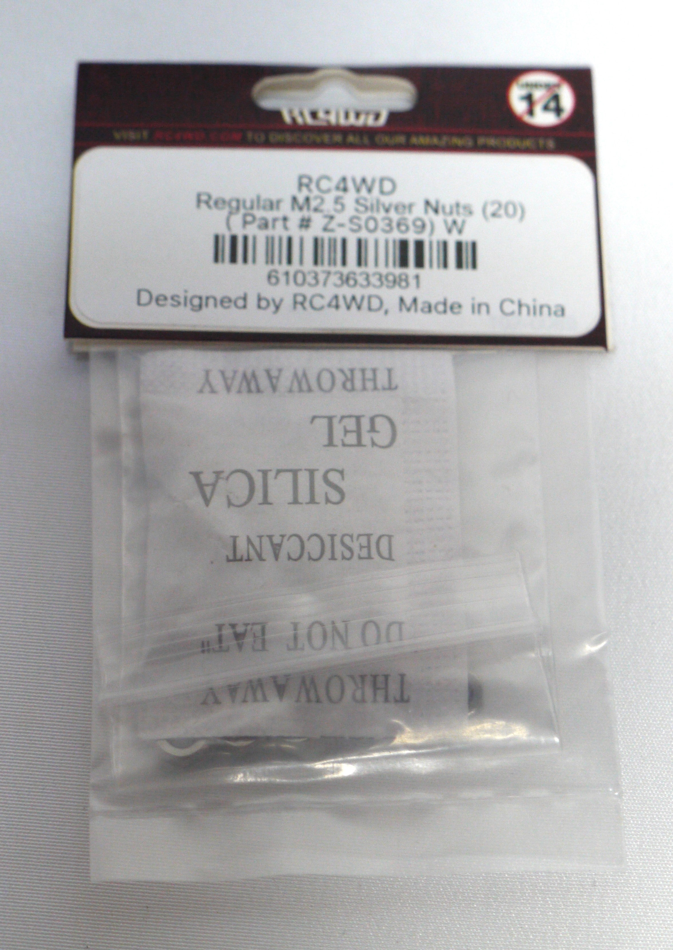 RC4WD M2.5 シルバーナット レギュラー 20個  Z-S0369