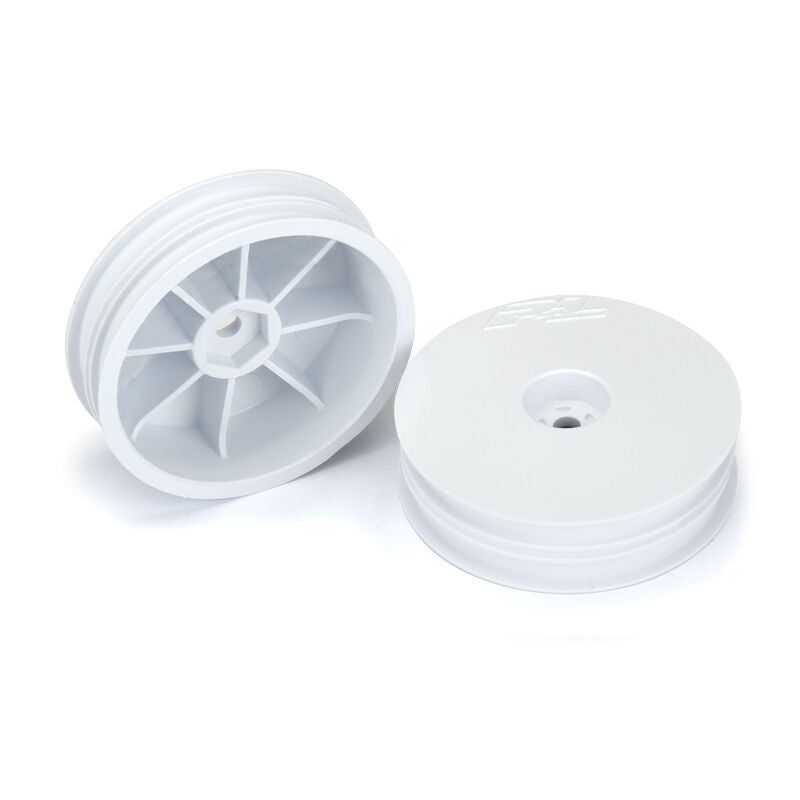プロライン 1/10 ベロシティ ナロー 2WD フロント 2.2インチ 12mm バギーホイール (2個) ホワイト　PRO277804