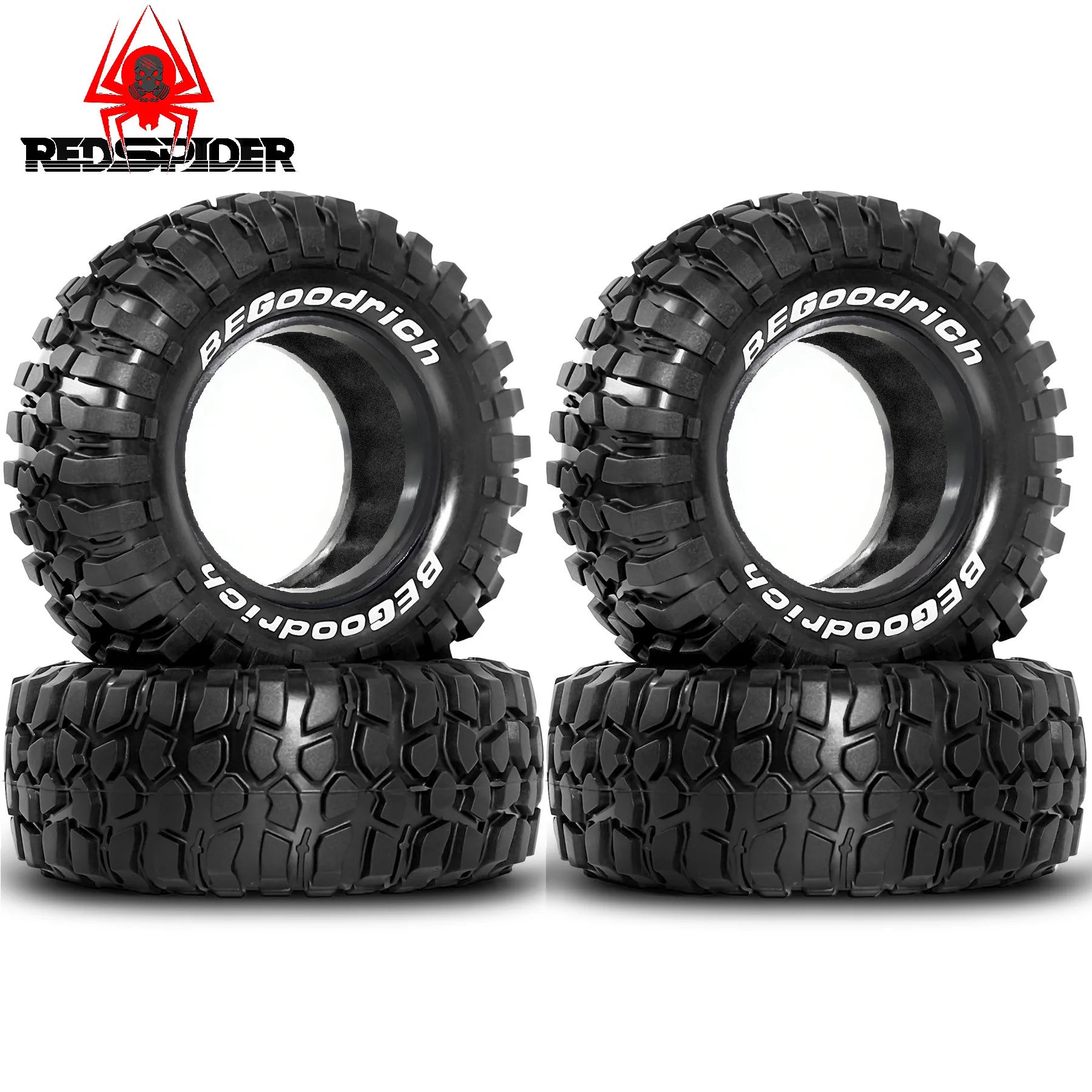 1/10　クローラー用　1.9タイヤ　4本　 OD 95mm / 3.46 インチ 1/12 RC クローラーカー MJX H12P H12Y+ 用