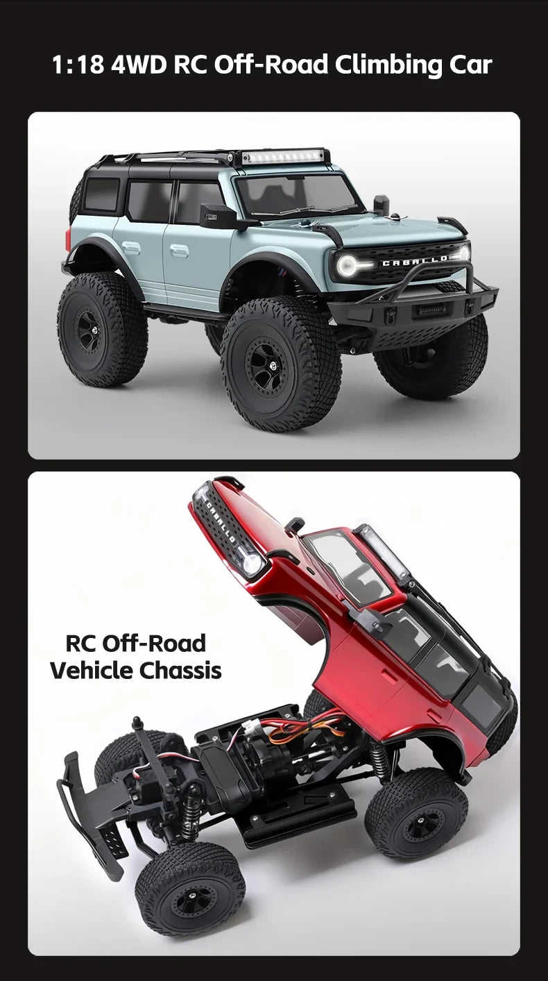 WLtoys 1/18  RCロッククローラーカー 4x4  オフロードトラック　184023各色