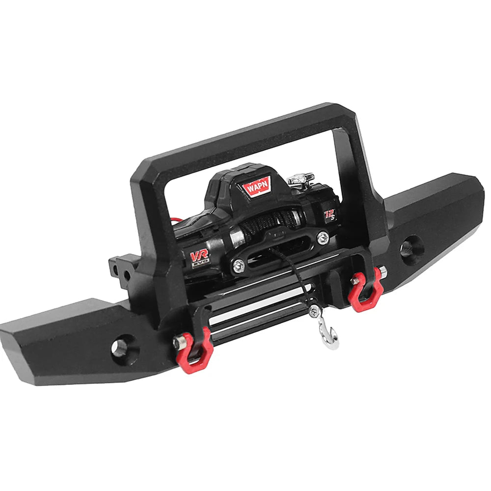 1/18 TRX4M  ディフェンダー アップグレードパーツ用 メタルフロントバンパー 電動ウインチ - RCTRAIL