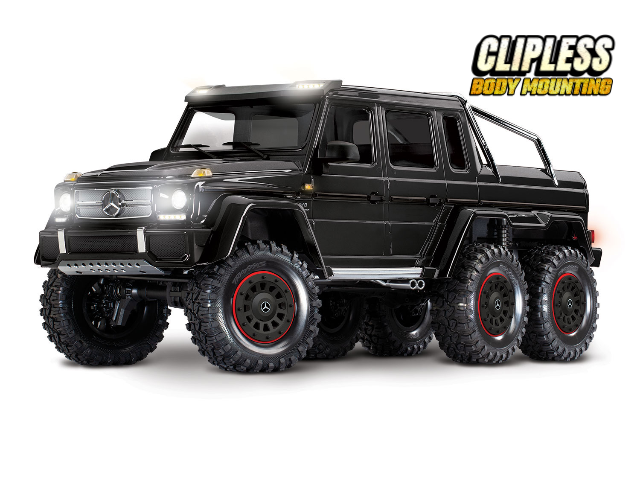 【　トラクサスリンク モジュール 6511 付属　】トラクサス　TRX6　メルセデスベンツ　G63　6×6　RTR　ブラック クリップレスボディ　88296-4