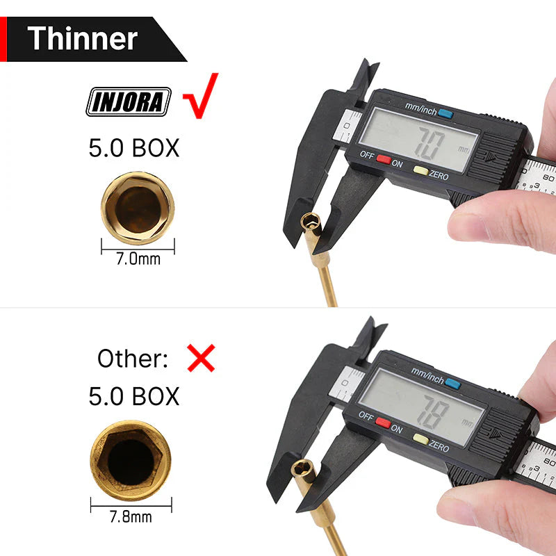 1/18 TRX4M用 5.0mm 六角ナットドライバー 薄壁六角レンチソケット Tool-LSD45B