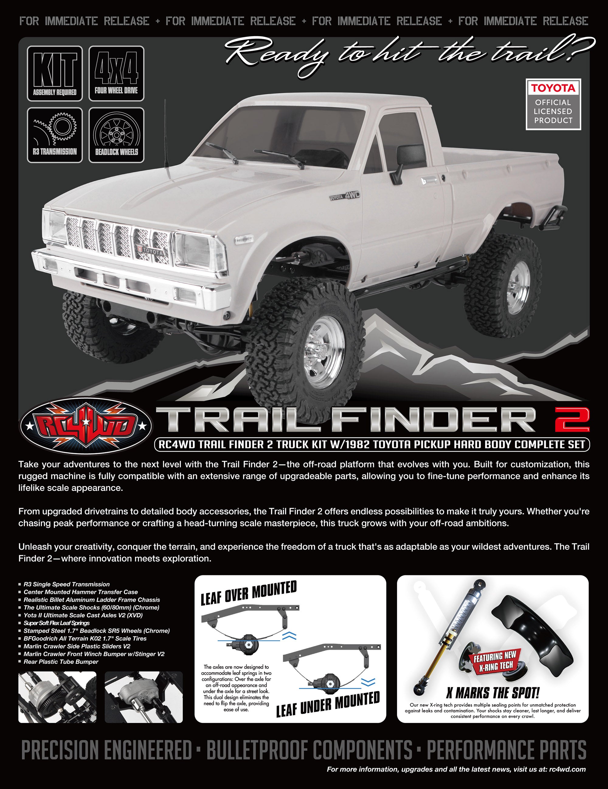 RC4WD  トレイルファインダー2 トラックキット（1982年式トヨタピックアップハードボディコンプリートセット付き）Z-K0070