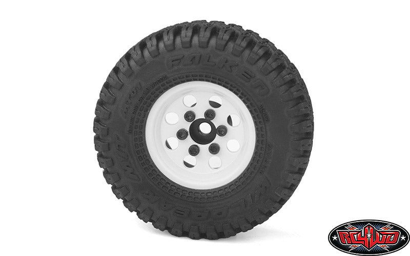 RC4WD スタンプスチール 1.0インチ Pro8 ビードロックホイール（ホワイト）　Z-W0357