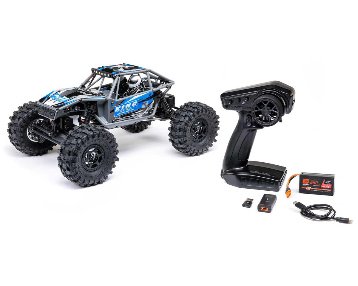 アキシャル UTB18 Capra 4WS 1/18 RTR 4WD アンリミテッドトレイルバギー（ブルー）2.4GHzラジオ、バッテリー、充電器付き　AXI-1750T1