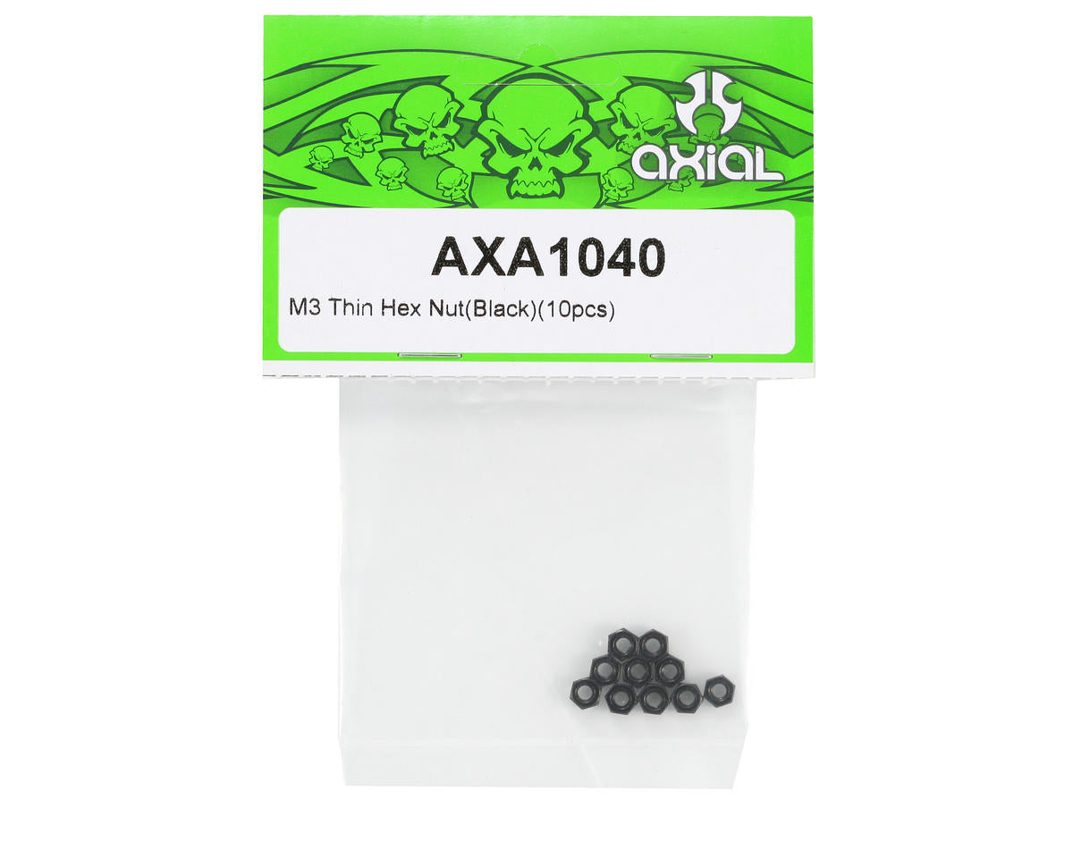 アキシャル M3 薄型六角ナット（黒）（10個）　AXA1040