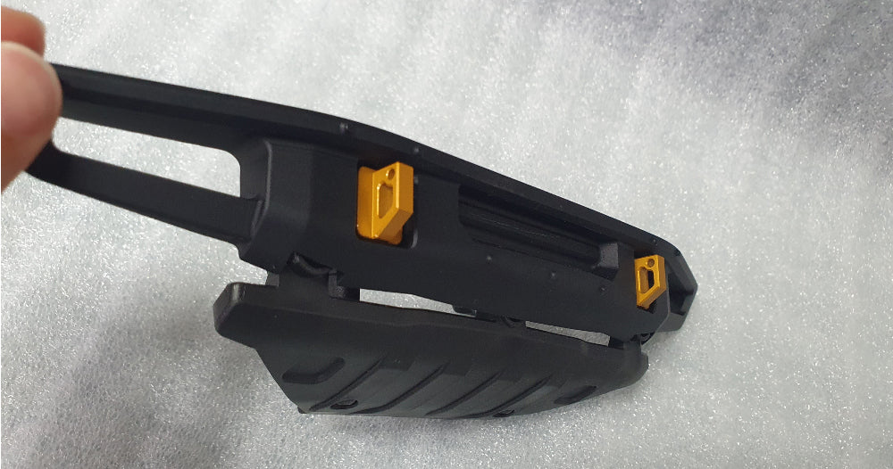 H-TECH Traxxas TRX4 2021 Bronco用 CNCアルミフロントバンパー「LED付きウインチ」