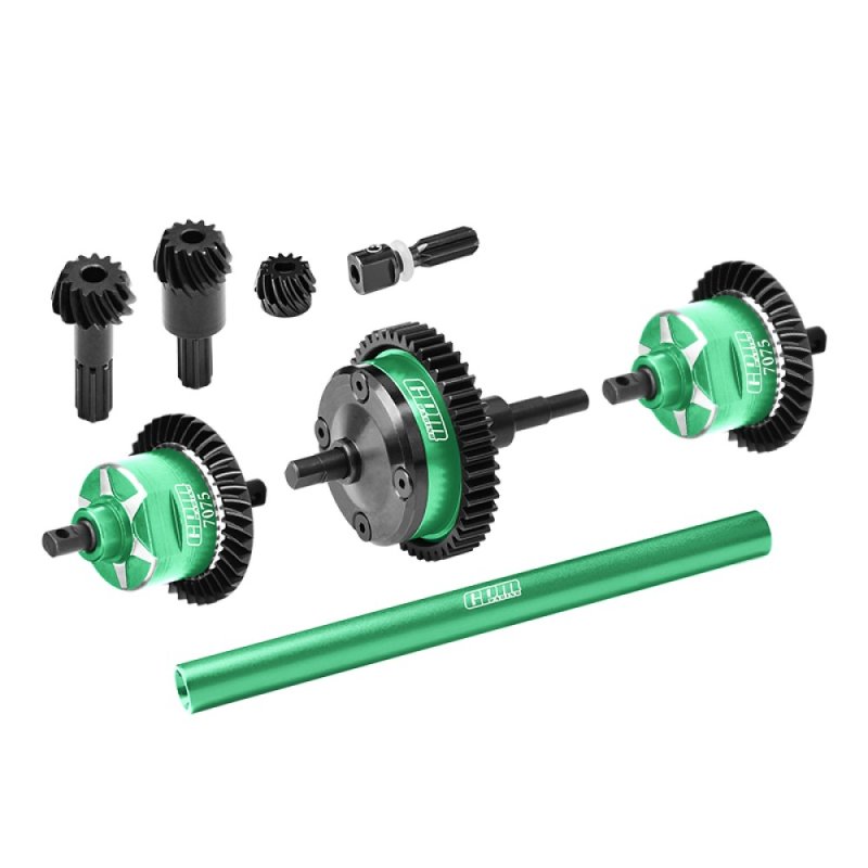 GPM TRAXXAS MINI MAXX MONSTER TRUCK用 4140カーボンスチール + 7075アロイ フロント＆センター＆リア コンプリートディファレンシャル  TXMM3747  各色