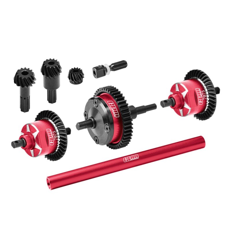 GPM TRAXXAS MINI MAXX MONSTER TRUCK用 4140カーボンスチール + 7075アロイ フロント＆センター＆リア コンプリートディファレンシャル  TXMM3747  各色