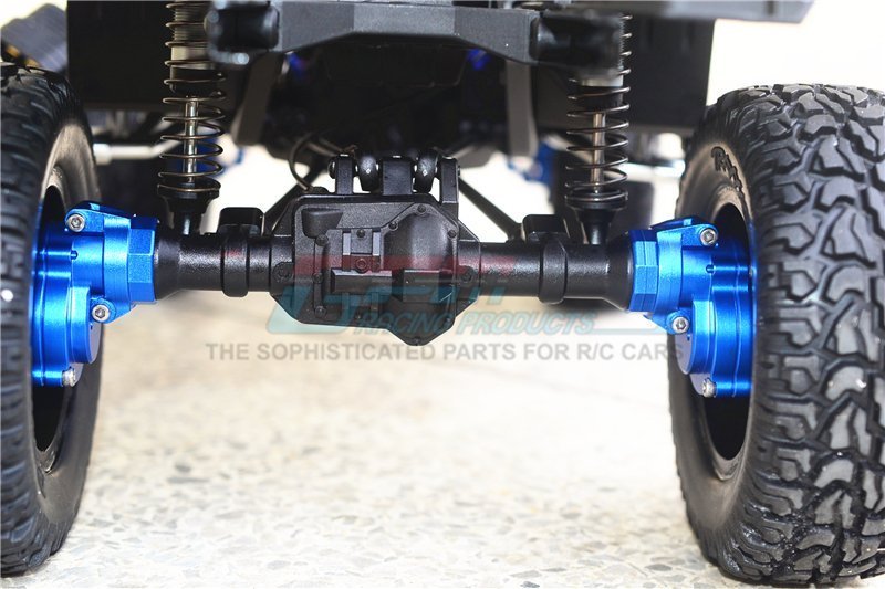 GPM Racing  TRAXXAS TRX4 トレイルクローラー用 アルミ製 リアギアボックスマウント+ナックルアーム+スピンドルギア+リアアクスルシャフトTRX4H100R各色