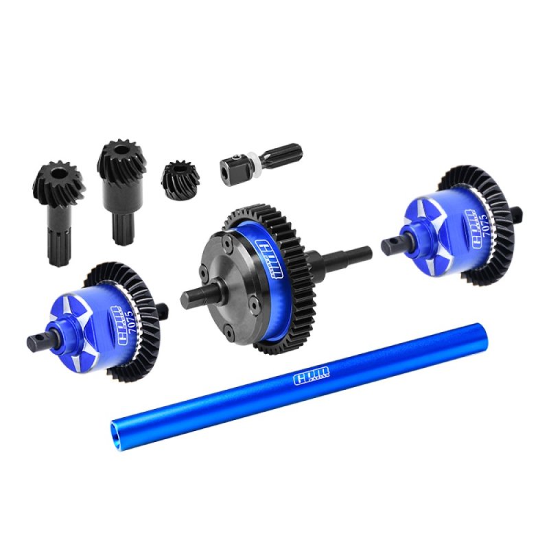 GPM TRAXXAS MINI MAXX MONSTER TRUCK用 4140カーボンスチール + 7075アロイ フロント＆センター＆リア コンプリートディファレンシャル  TXMM3747  各色
